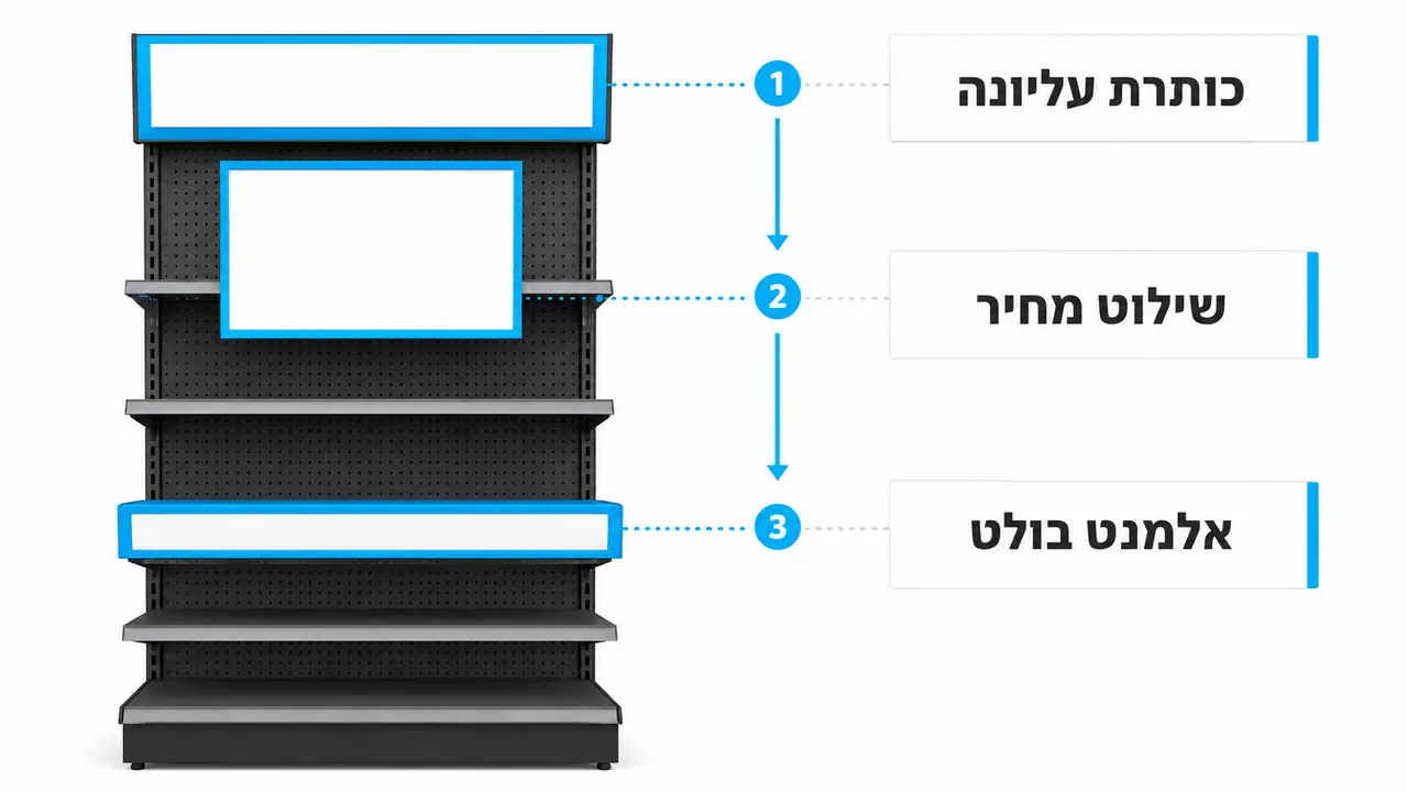 שילוט סוף גונדולה בחנות