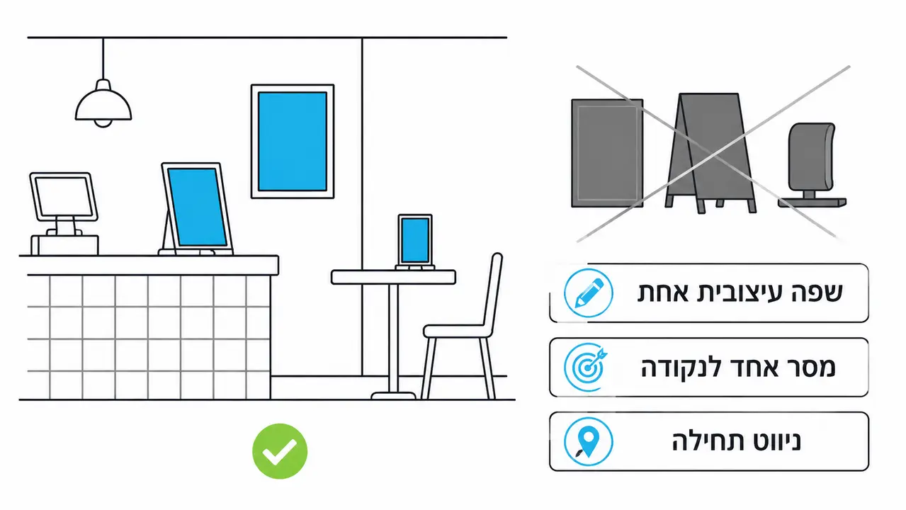שילוט למסעדה משולב בעיצוב