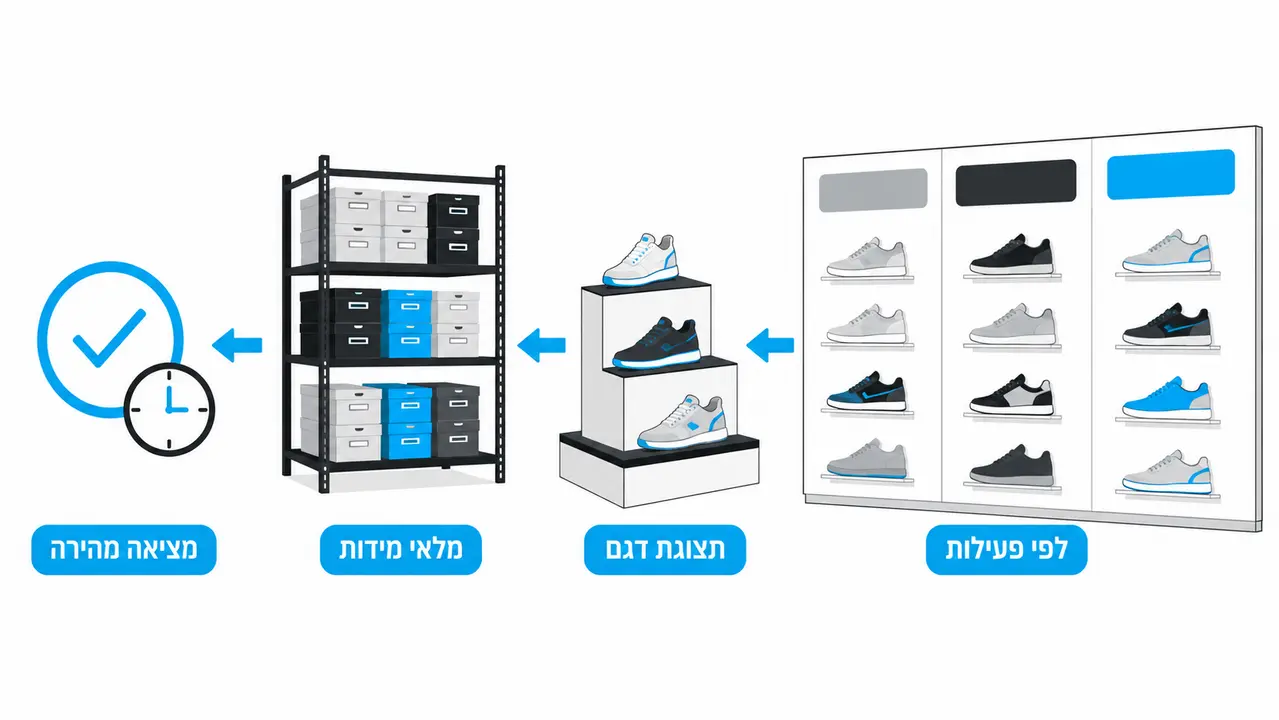 תכנון מחלקת נעליים בחנות ספורט