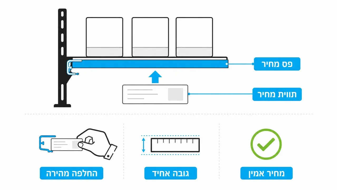פסי מחיר למדפי סופר