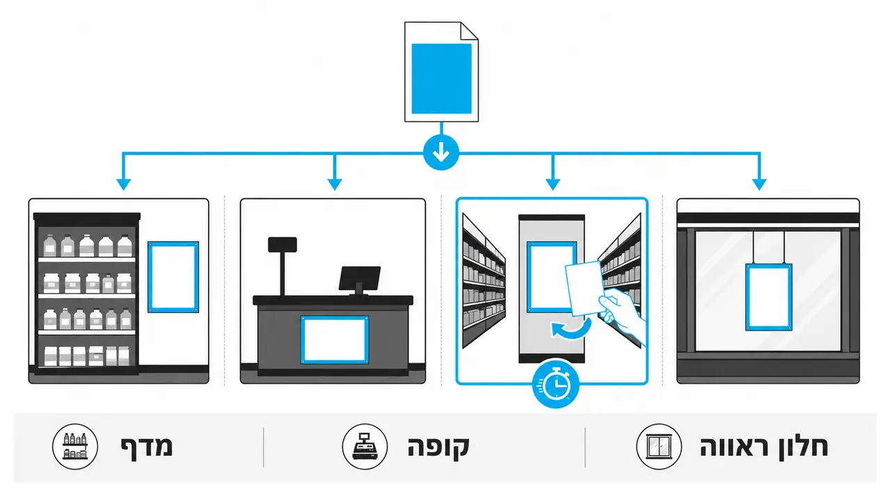 שילוט קידום מכירות לרשתות