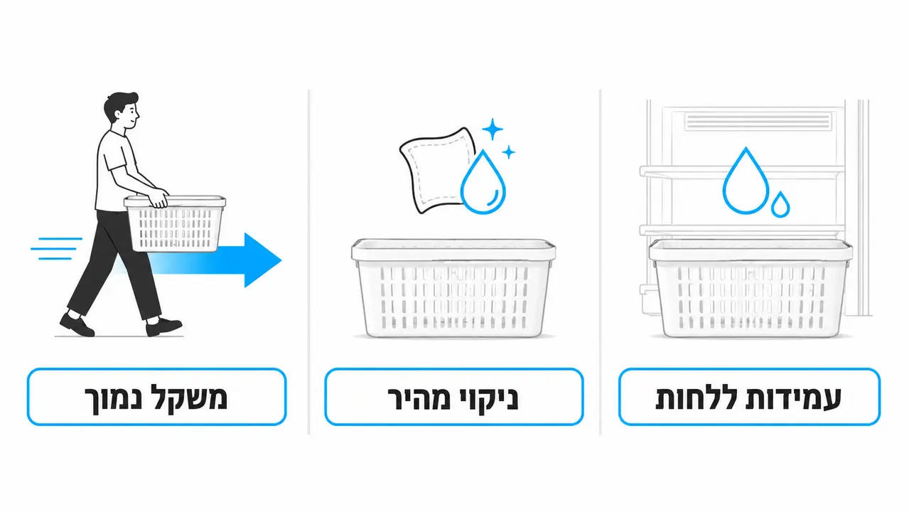 סלסילות פלסטיק לתצוגה בחנות