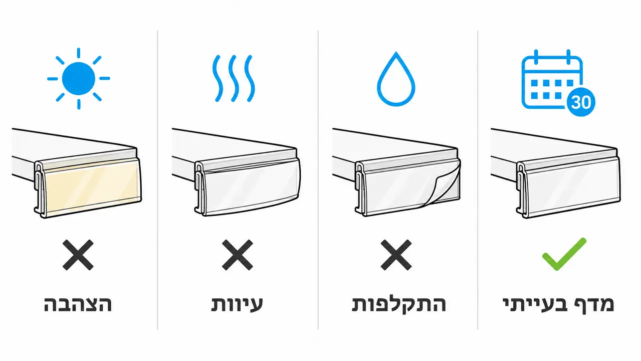 בדיקת בלאי של פס מחיר בשטח