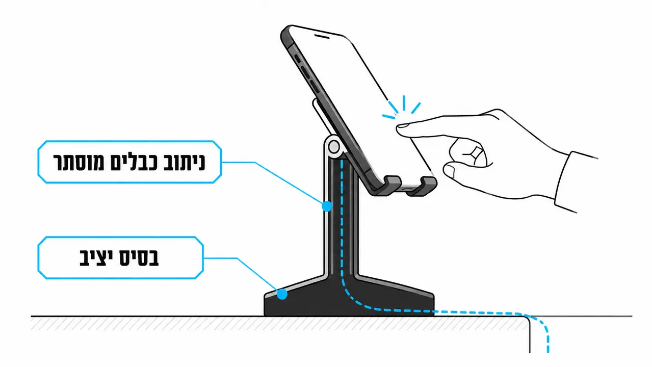 סטנד לטלפונים בחנות