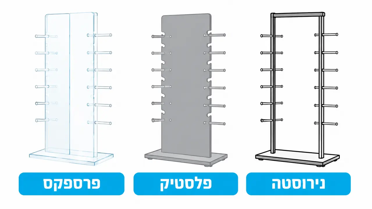 השוואת חומרים למתקן משקפיים