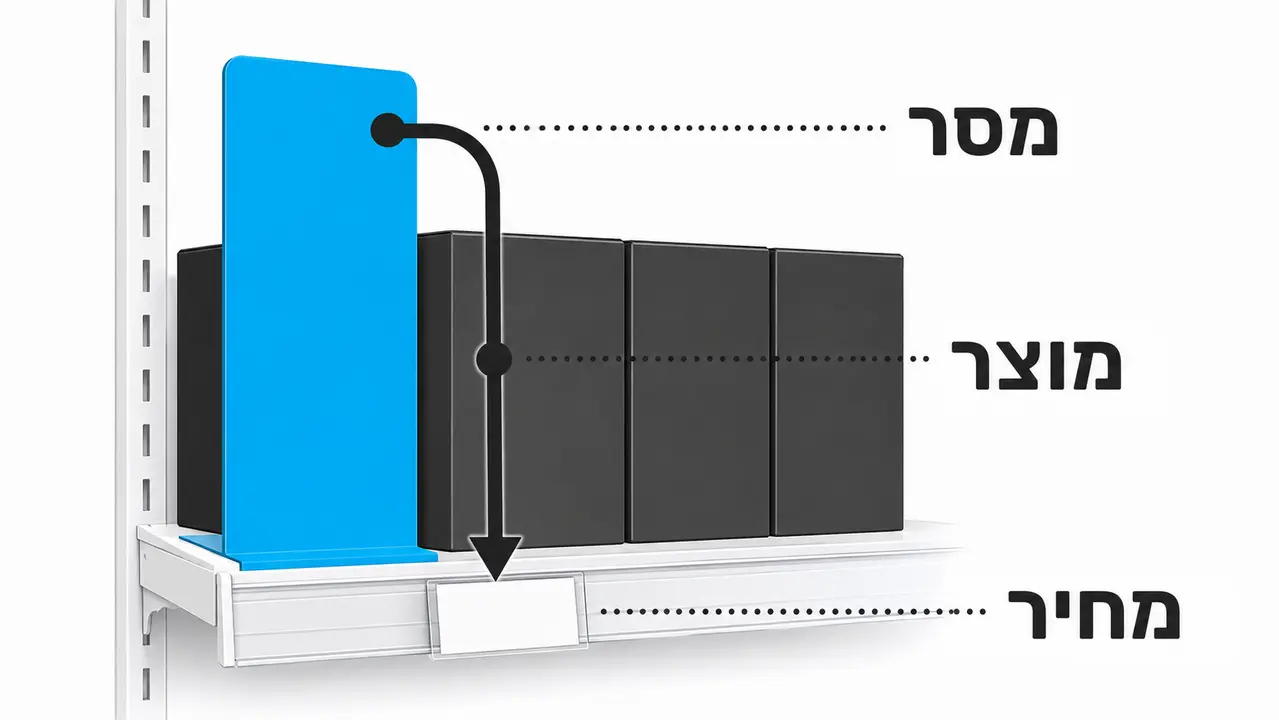 איך משלבים כובש מדף עם פסי מחיר