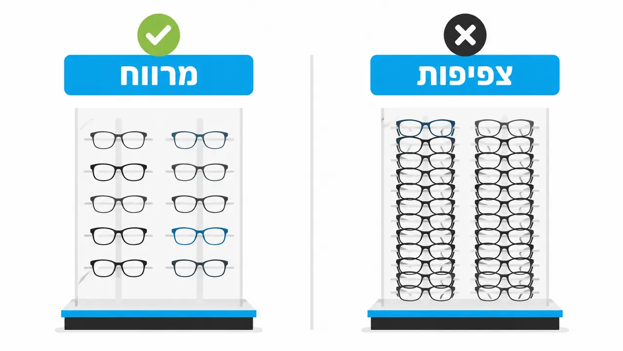 חישוב קיבולת תצוגת משקפיים