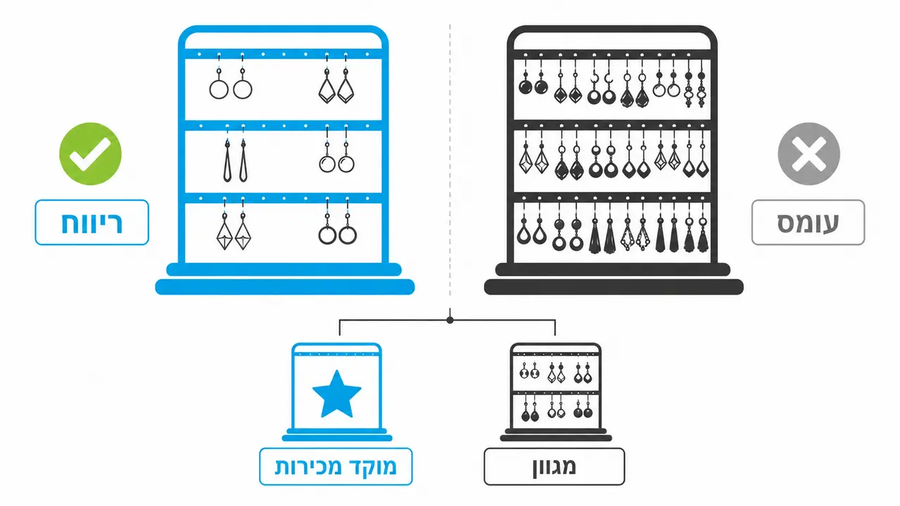 כמה זוגות עגילים כדאי להציג על סטנד אחד