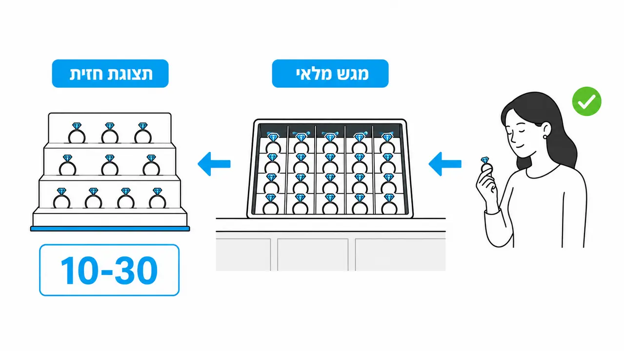 קיבולת מעמד תצוגה לטבעות