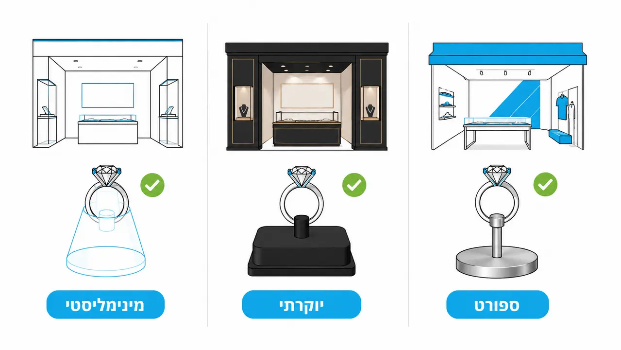 התאמת מעמד התצוגה למיתוג החנות
