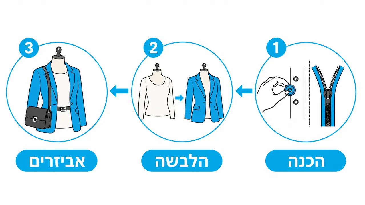 החלפת בגדים על בובת תצוגה