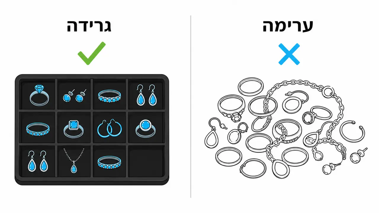 מגש תצוגה לתכשיטים לנקודת מכירה
