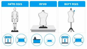 ‏איך לבחור בובת תצוגה לבגדים לחנות שלכם