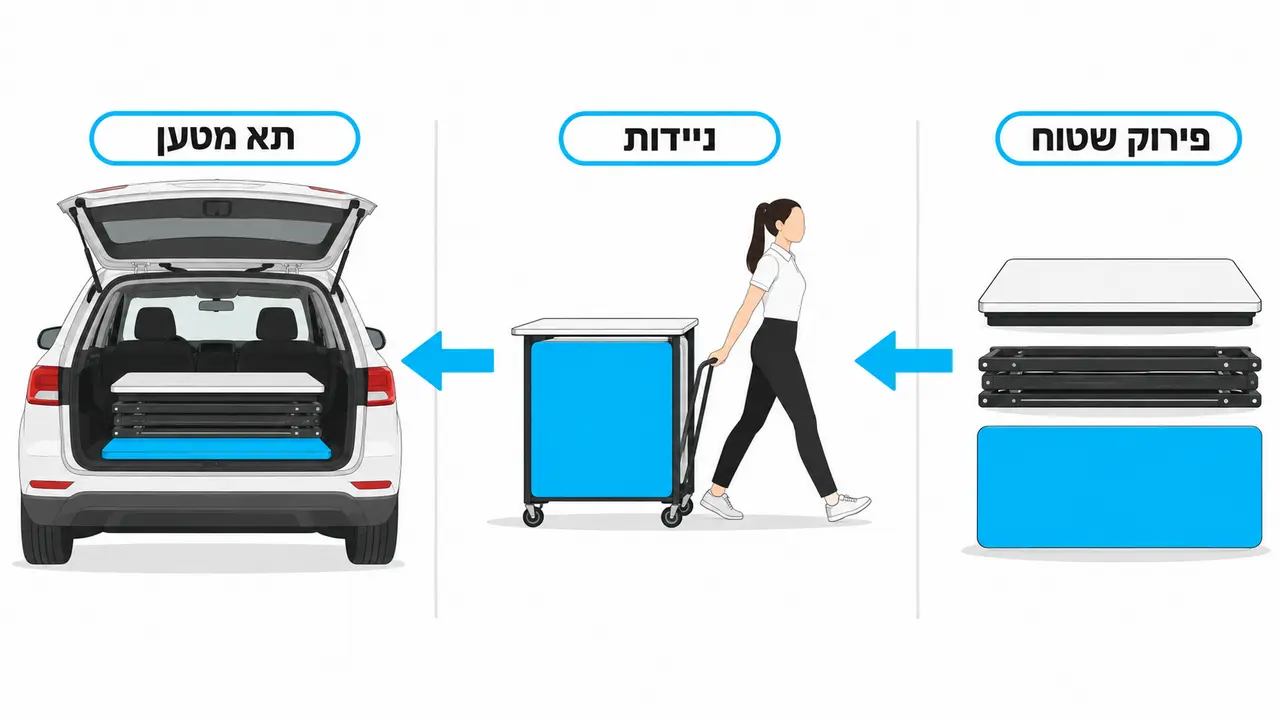 הקמה ופירוק של עמדת טעימות