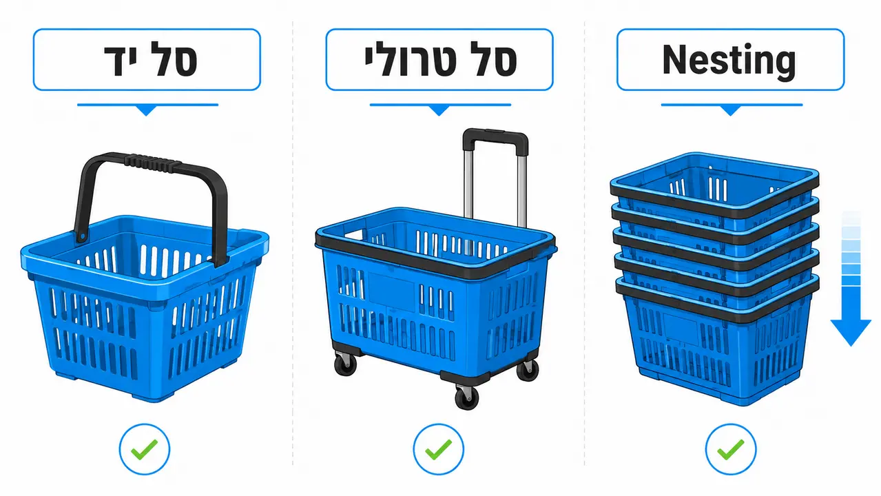 סלי קניות לסופרמרקט