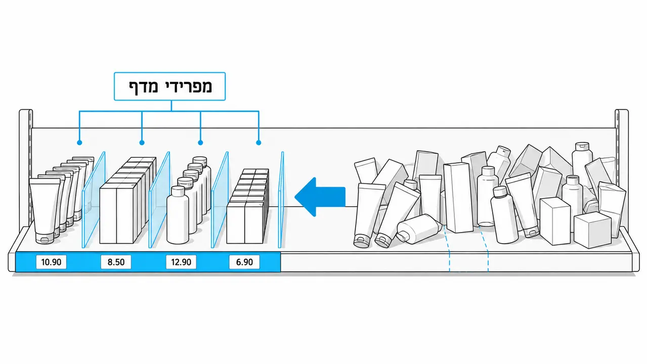 מפרידי מדף לסופרמרקט