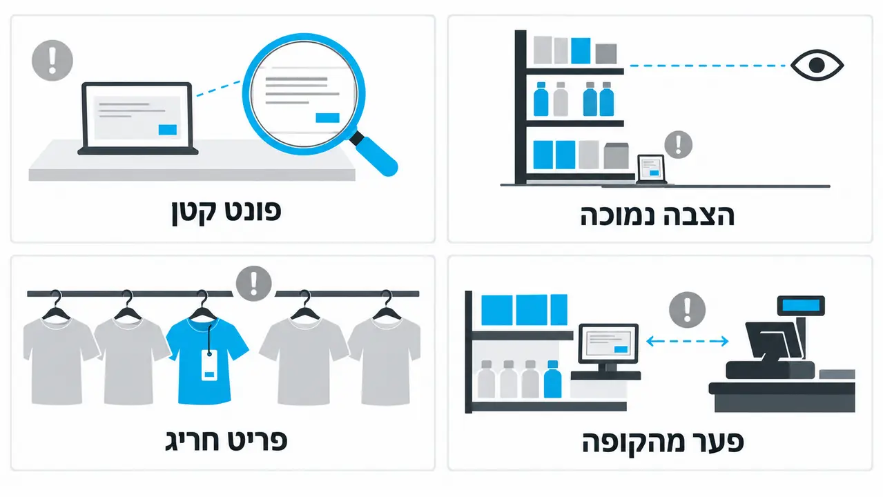הטעויות הנפוצות בשילוט מחיר לבגדים