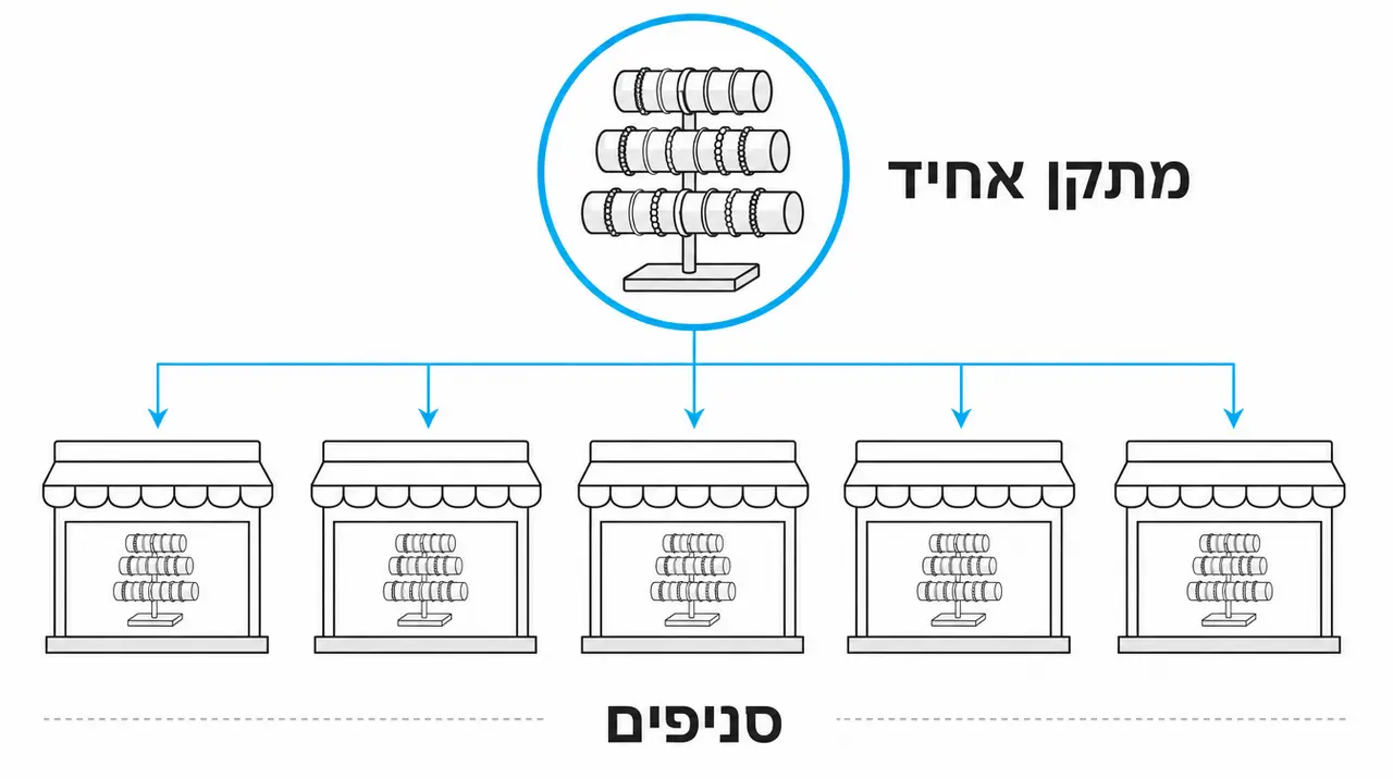 תצוגה תפעולית בעשרות סניפים
