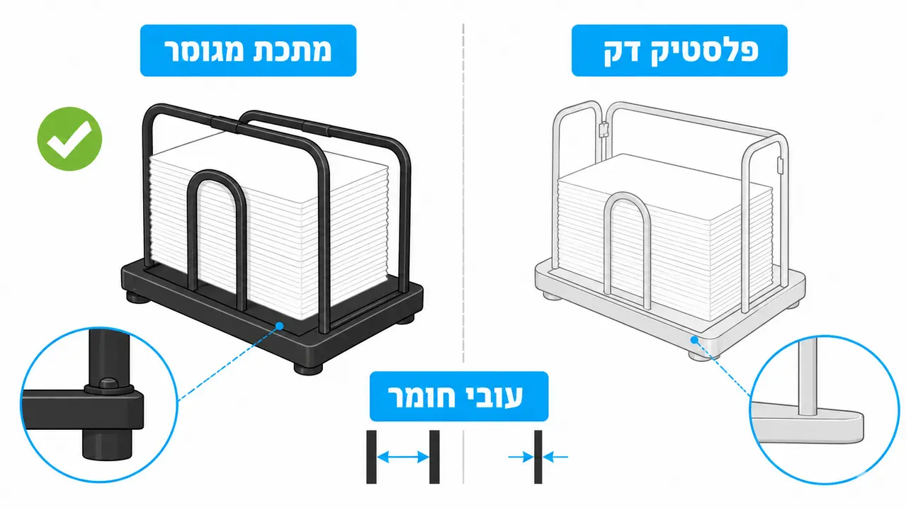 בלאי של מתקן שקיות אחרי שנת עבודה