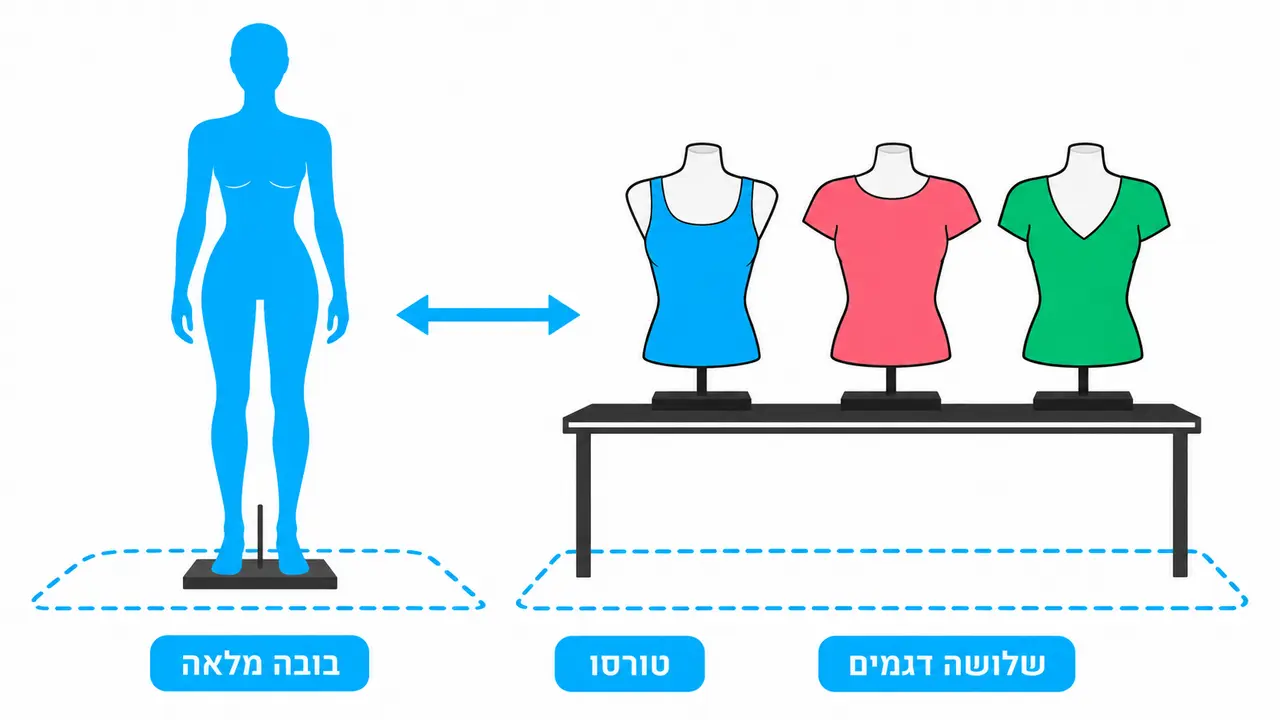 טורסו לתצוגה, פלג גוף עליון
