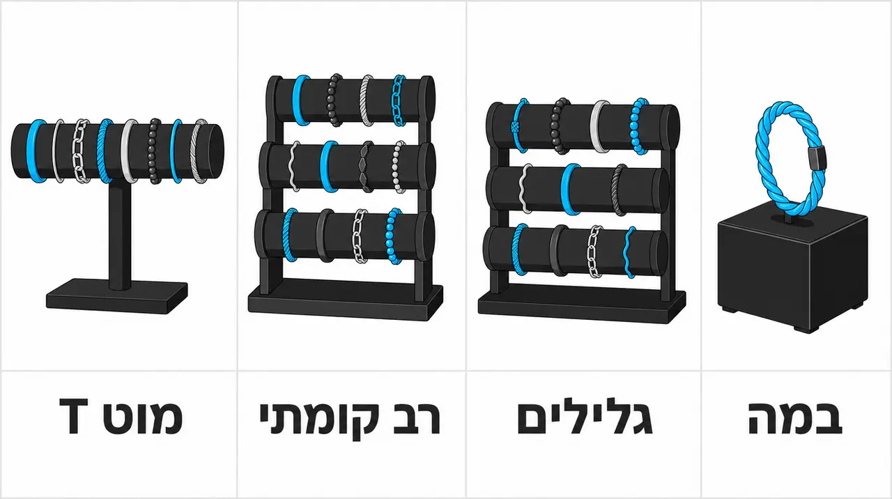 סוגי מתקני תצוגה לצמידים