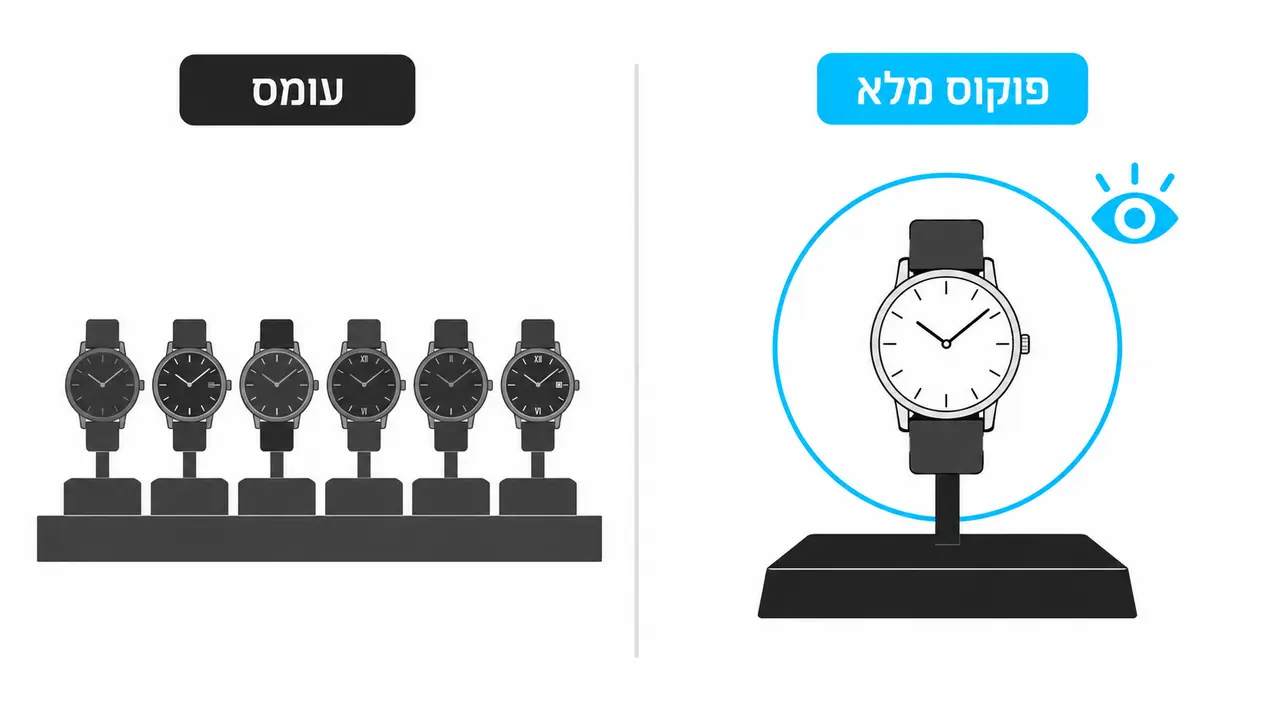 מעמד לשעון בודד כהחלטה נכונה בנקודת המכירה