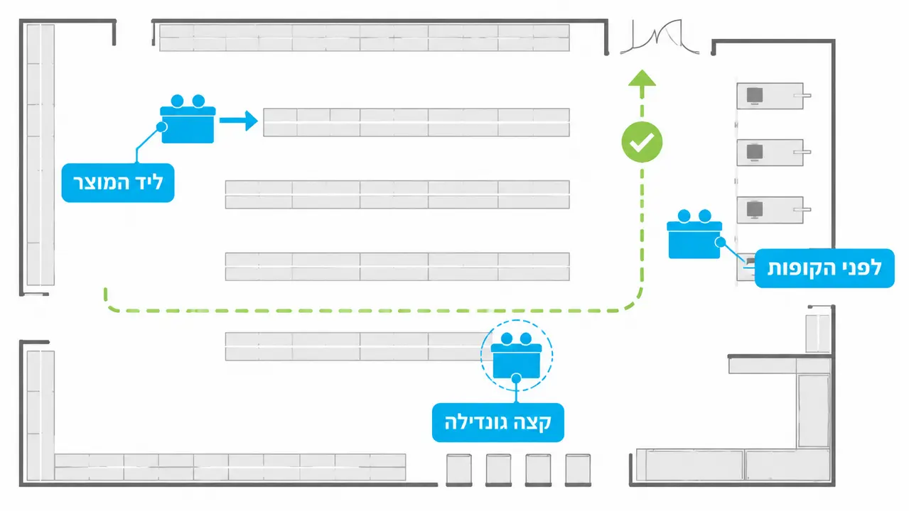 הצבת עמדת טעימות בסופרמרקט