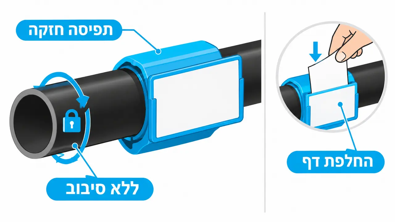 מחזיק מחיר על מתלה בגדים