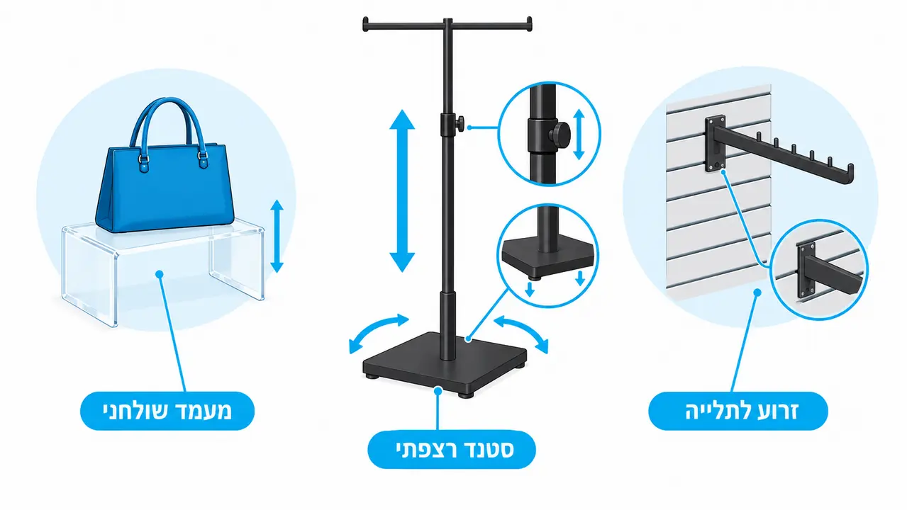 מעמד תצוגה לתיקים בחנות